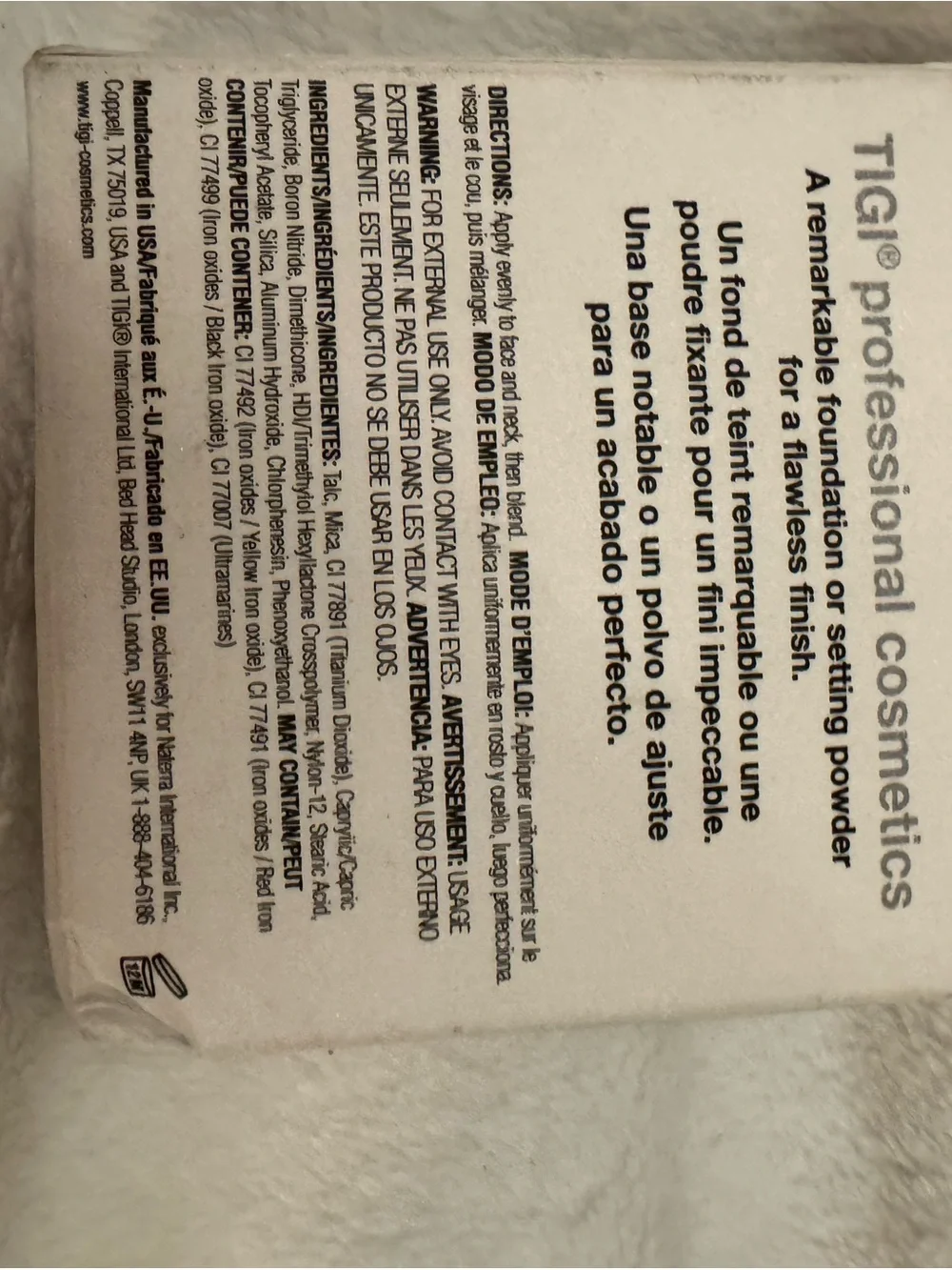 TIGI pressed powder foundation - beige